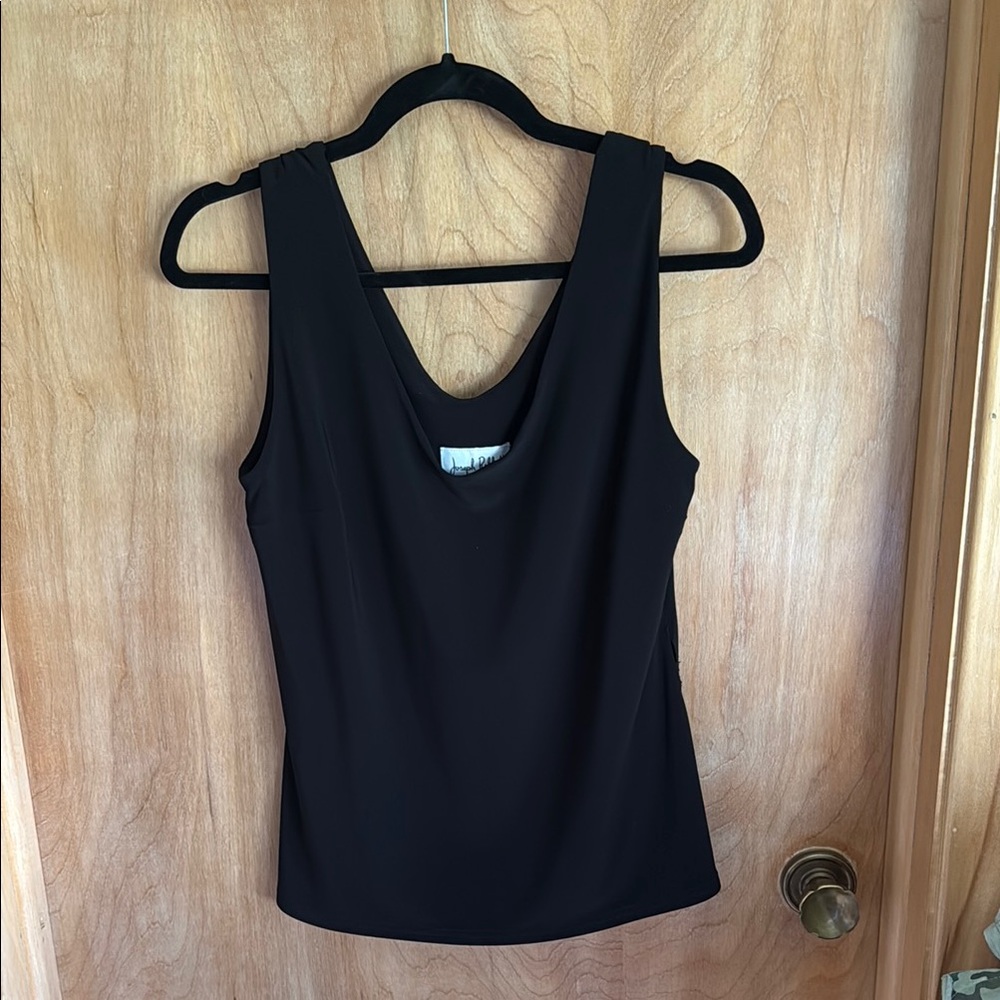 Joseph Ribkoff Black Fitted Backless Tank Top
